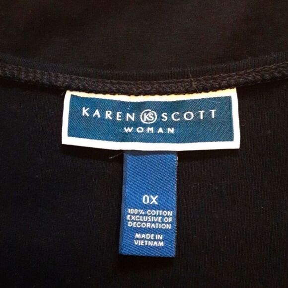 KAREN SCOTT Sweater Christmas Elegance Lightweight Size OX - Picture 3 of 13